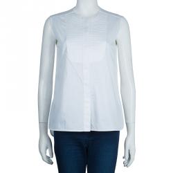 Pre Owned Boss by Hugo Boss White Sleeveless Top S