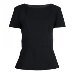 مملوكة مسبقًا Boss by Hugo Boss Black Iparela Peplum Top L