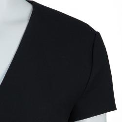 مملوكة مسبقًا فستان بوس باي هوغو بوس دامارتا أسود بأكمام قصيرة M