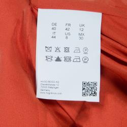 Pre Owned Boss by Hugo Boss Red Lace Detail Sleeveless Dress M