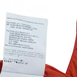 Pre Owned Boss by Hugo Boss Red Lace Detail Sleeveless Dress M