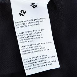 مملوكة مسبقًا توب بوس باي هيوغو بوس أسود �قماش وبري بأبليكات مزينة S