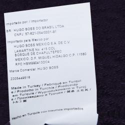 Pre Owned بلوفر بوس باي هوغو بوس بنفسج ي لامع بأكمام M