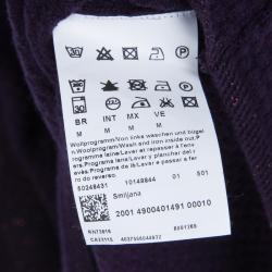 Pre Owned بلوفر بوس باي هوغو بوس بنفسجي لامع بأكمام M