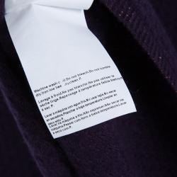 Pre Owned بلوفر بوس باي هوغو بوس بنفسجي لامع بأكمام M