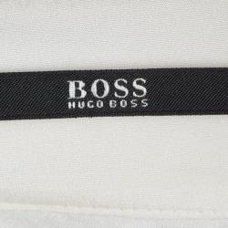 Pre Owned Boss By Hugo Boss Cream Silk Long Sleeve Basola Shirt L