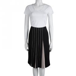 مملوكة مسبقًا تنورة بوس باي هوغو بوس فولارا سوداء بطيات مزينة L