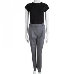 Pre Owned Boss By Hugo Boss Runway Edition Grey Wool Tumena Trousers S