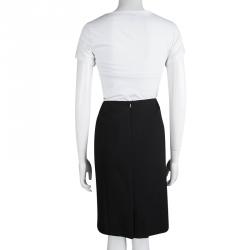 مملوكة مسبقًا Boss By Hugo Boss Black Paneled Viluris Skirt L