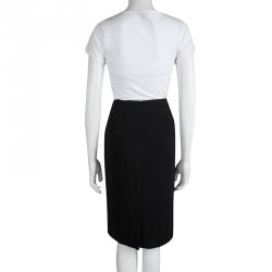 Pre Owned Boss By Hugo Boss Black Lace Panel Verleena Skirt M