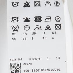 مملوكة مسبقًا بلوزة بوس باي هوغو بوس زيلينا بيضاء أكمام طويلة S