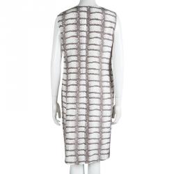 مملوكة مسبقًا Boss by Hugo Boss Printed Silk Draped Doresa Dress M