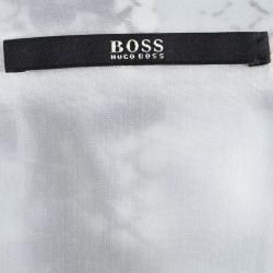 مملوكة مسبقًا Boss by Hugo Boss Printed Silk Draped Doresa Dress M