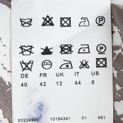 مملوكة مسبقًا Boss by Hugo Boss Printed Silk Draped Doresa Dress M