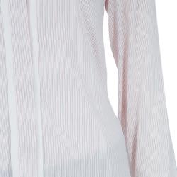 Pre Owned Boss by Hugo Boss White Striped Long Sleeve Buttondown Shirt S