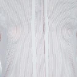 Pre Owned Boss by Hugo Boss White Striped Long Sleeve Buttondown Shirt S