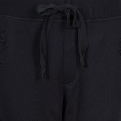 Pre Owned Boss By Hugo Boss Black Terry Cloth Applique Detail Pants L