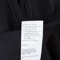 Pre Owned Boss By Hugo Boss Black Terry Cloth Applique Detail Pants L