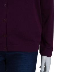 Pre Owned Boss by Hugo Boss Purple Dotted Wool Cardigan L