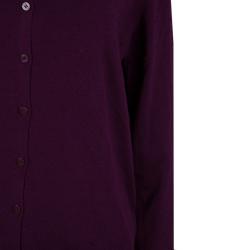 Pre Owned Boss by Hugo Boss Purple Dotted Wool Cardigan L