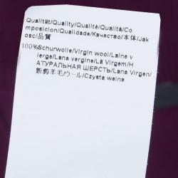 Pre Owned Boss by Hugo Boss Purple Dotted Wool Cardigan L