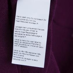 Pre Owned Boss by Hugo Boss Purple Dotted Wool Cardigan L