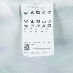 Pre Owned فستان بوس باي هوغو بوس حرير أبيض طباعة متعددة الالوان M