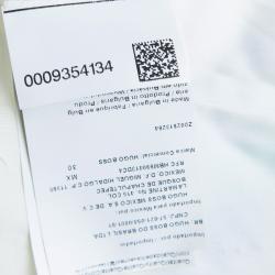 Pre Owned فستان بوس باي هوغو بوس حرير أبيض طباعة متعددة الالوان M