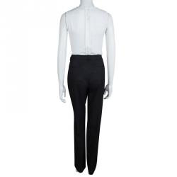 Pre Owned Boss Green By Hugo Boss Black Regular Fit Trousers L
