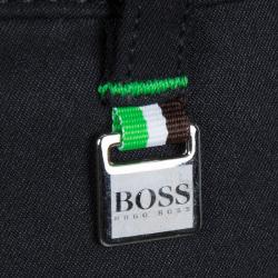 Pre Owned Boss Green By Hugo Boss Black Regular Fit Trousers L