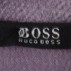 Pre Owned Boss By Hugo Boss Lilac Pleated Neckline Long Sleeve Top M