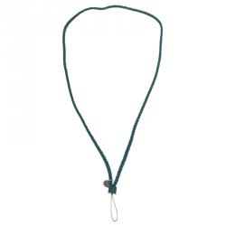 Pre Owned Bottega Veneta Green Intrecciato Leather Phone Strap