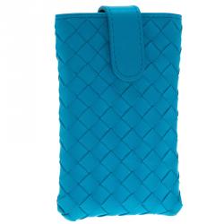 Bottega Veneta Turquoise Intrecciato Phone Case