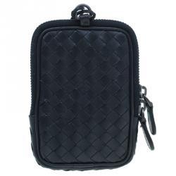 Bottega Veneta Black Intrecciato High Tech Holder