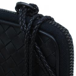 Bottega Veneta Black Intrecciato High Tech Holder