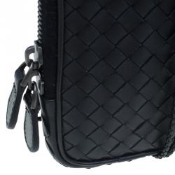 Bottega Veneta Black Intrecciato High Tech Holder