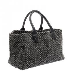 Pre Owned حقيبة يد بوتيغا فينيتا  كيبات 191/500 إصدار محدود متوسطة جلد مغزولة رصاصية داكنة