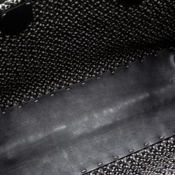 Pre Owned حقيبة يد بوتيغا فينيتا  كيبات 191/500 إصدار محدود متوسطة جلد مغزولة رصاصية داكنة