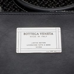 Pre Owned حقيبة يد بوتيغا فينيتا  كيبات 191/500 إصدار محدود متوسطة جلد مغزولة رصاصية داكنة