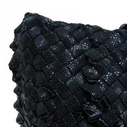 Pre Owned حقيبة يد بوتيغا فينيتا ليدو جلد سمك الراي مجدول متوسطة