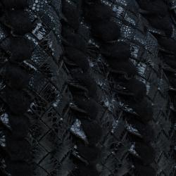 Pre Owned حقيبة يد بوتيغا فينيتا ليدو جلد سمك الراي مجدول متوسطة