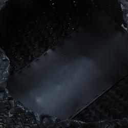 Pre Owned حقيبة يد بوتيغا فينيتا ليدو جلد سمك الراي مجدول متوسطة