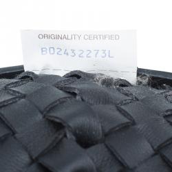 Pre Owned حقيبة يد بوتيغا فينيتا ليدو جلد سمك الراي مجدول متوسطة