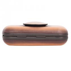 Pre Owned Bottega Veneta Bi Color Calf Sphere Palazzo Knot Clutch