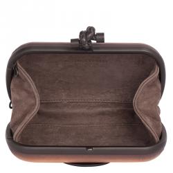 Pre Owned Bottega Veneta Bi Color Calf Sphere Palazzo Knot Clutch