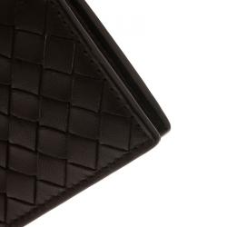 Bottega Veneta Brown Intrecciato Passport Holder