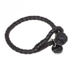 Bottega Veneta Espresso Intrecciato Nappa Leather Bracelet Size 16cm