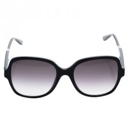 Bottega Veneta Black BV0015S Intrecciato Square Sunglasses