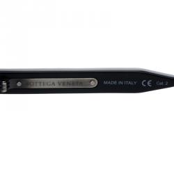 Bottega Veneta Black BV0015S Intrecciato Square Sunglasses