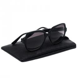 Bottega Veneta Black BV0015S Intrecciato Square Sunglasses